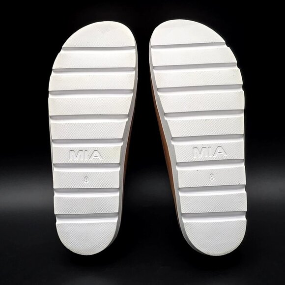 MIA Santi Tan Platform Slide Slip-on Sandals Women's Size 8M - Picture 11 of 12